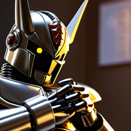 Home 17 **Prompt 1: The Epiphany of Value**
A close-up, highly detailed shot of a collector's hands gently holding a pristine, rare **Mazinger Z Limited Edition figure (black chrome version)**. The figure is subtly illuminated by a warm, golden glow, symbolizing its hidden economic value. In the blurred background, abstract visual elements of rising stock market charts and digital financial interfaces are interwoven, representing the profound realization that a cherished hobby can transform into a valuable investment. The overall atmosphere is one of discovery, wonder, and the blending of passion with unexpected profitability. Ultra-realistic, cinematic lighting, shallow depth of field.