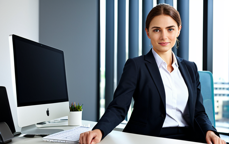 Professional Businesswoman**

"A professional businesswoman in a modest business suit, sitting at a desk in a modern office, fully clothed, appropriate attire, safe for work, perfect anatomy, natural proportions, professional photography, high quality."

**