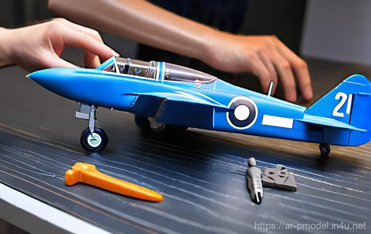 초보자를 위한 프라모델 선택법 - **Prompt 1: The Aspiring Modeler's First Step**
    "A vibrant, well-lit photograph of a clean, wood...